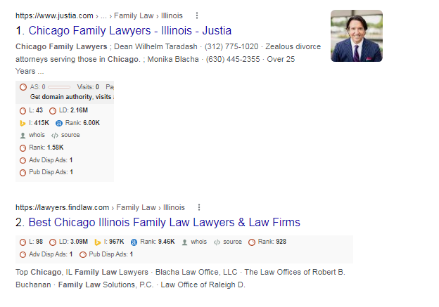 family law search engine optimization